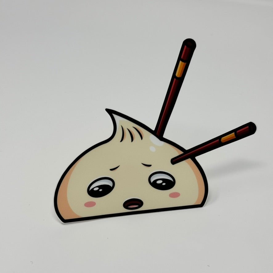 Kawaii fan sticker featuring a sweet Bao Bao dumpling design.