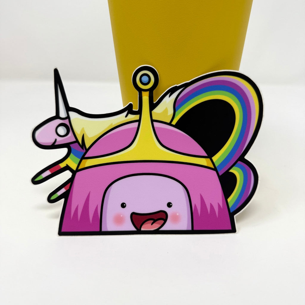 Exclusive Adventure Time Princess Bubblegum anime sticker for fans.