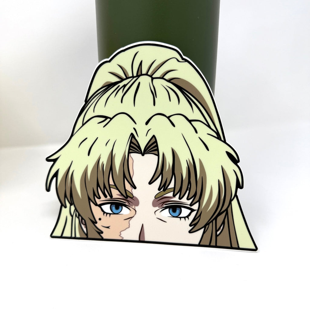 Waterproof vinyl sticker of Balalaika for anime fans.