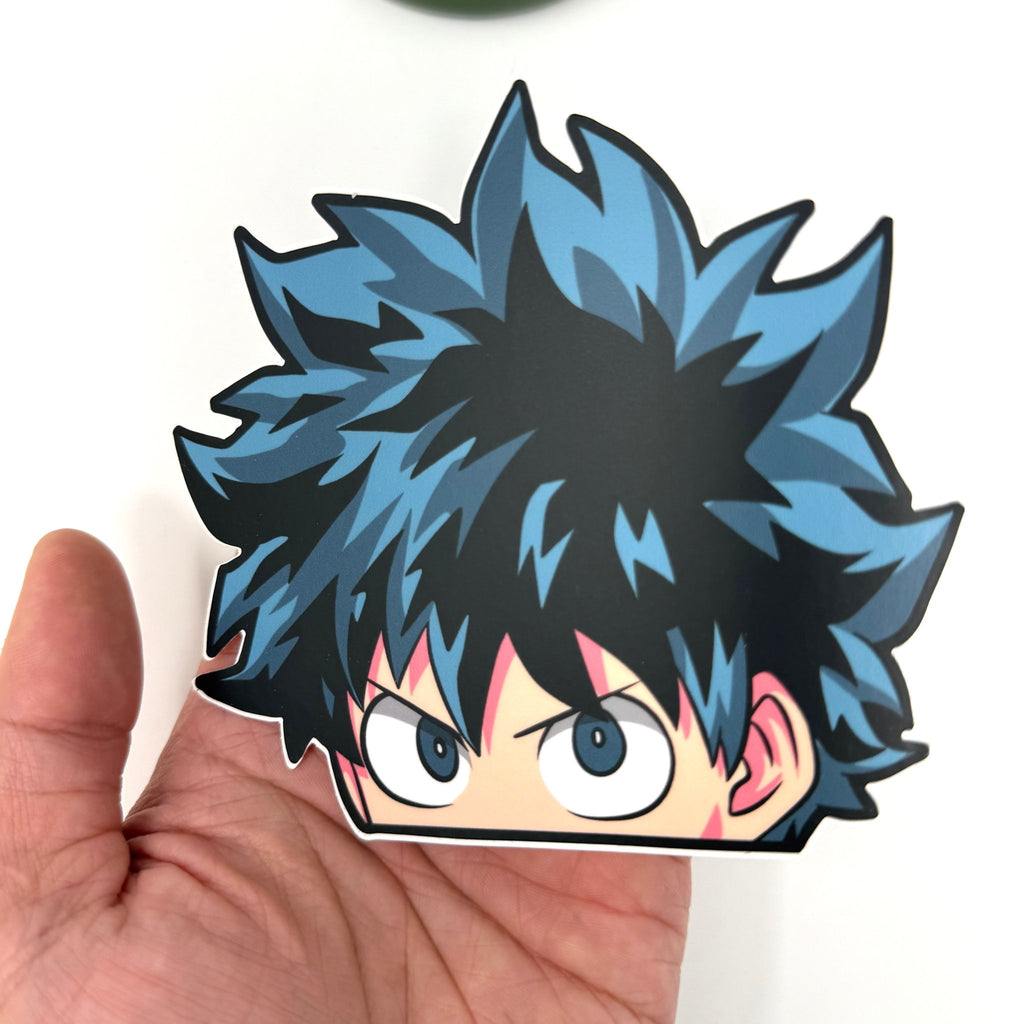 Waterproof vinyl Deku sticker for cars, laptops, and gear.