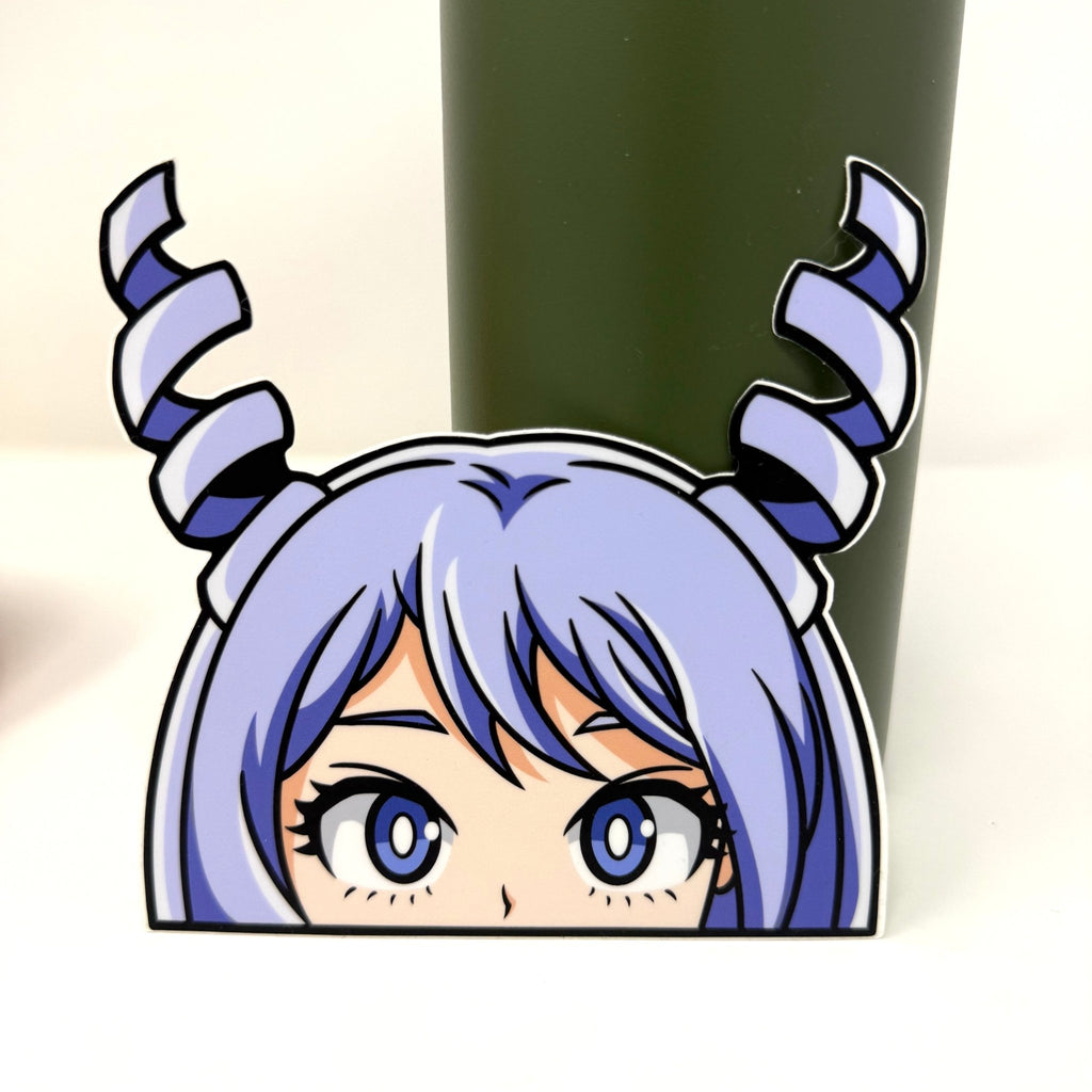 Waterproof vinyl Nejire sticker for cars, laptops, and gear.