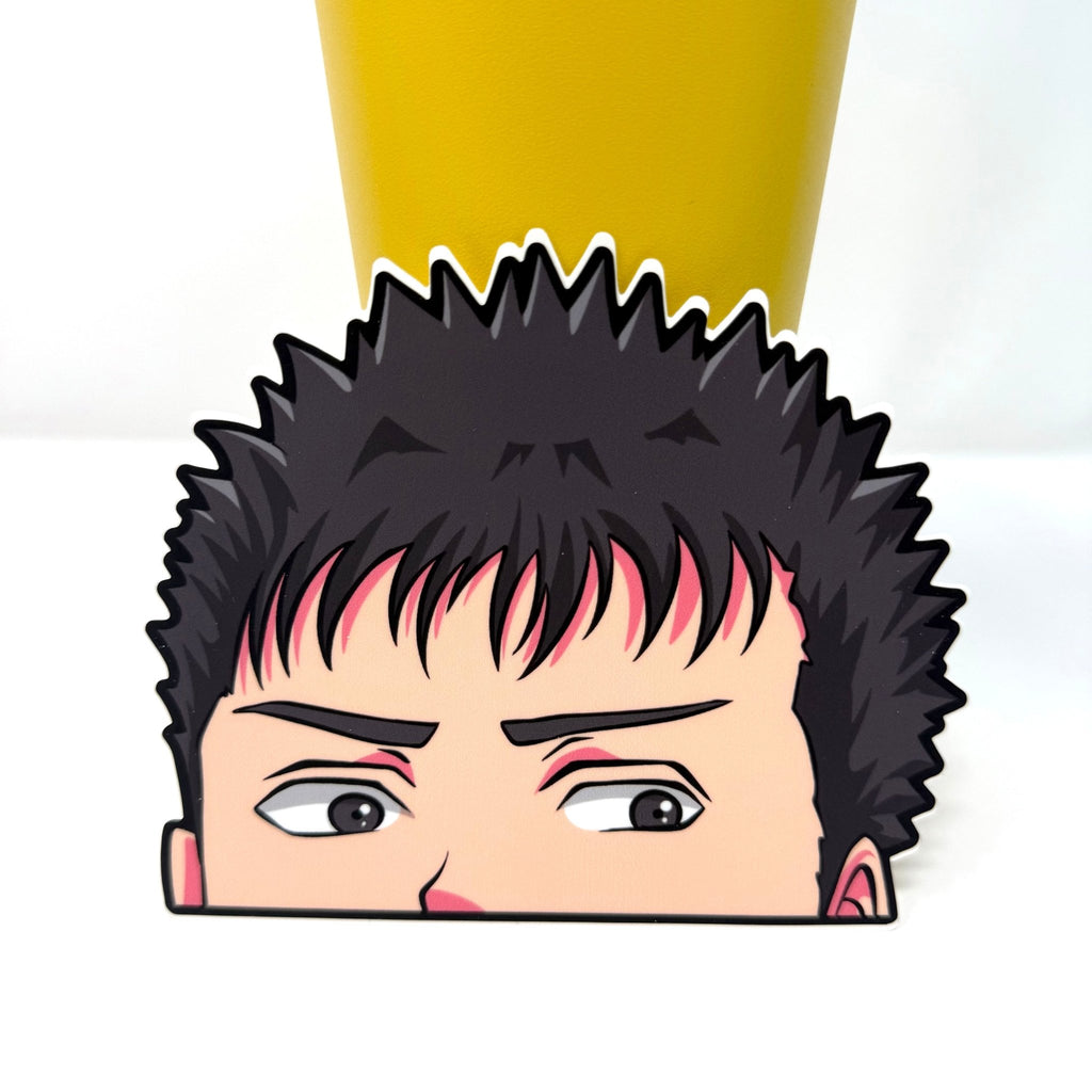 Exclusive Berserk Guts anime sticker for anime fans.