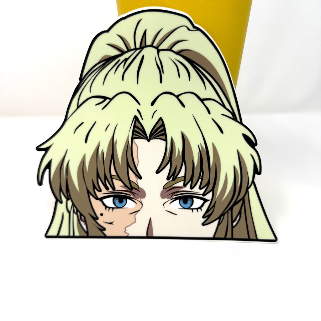 Black Lagoon anime peeker sticker featuring Balalaika.