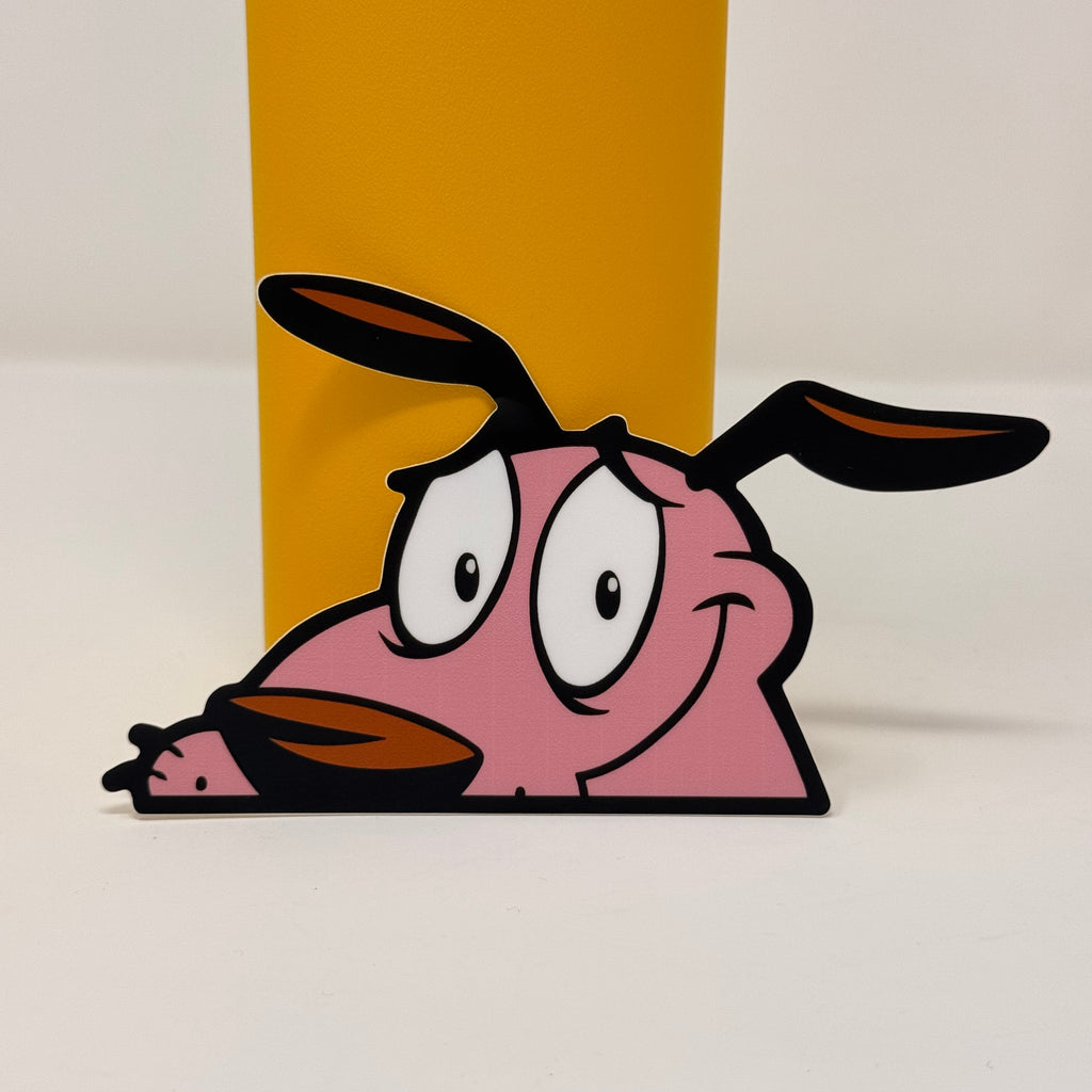 Exclusive Courage cartoon classic sticker for nostalgic fans.