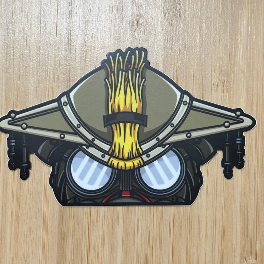 Detailed Bloodhound sticker from Apex Legends, perfect for gaming setups and anime-inspired car decals