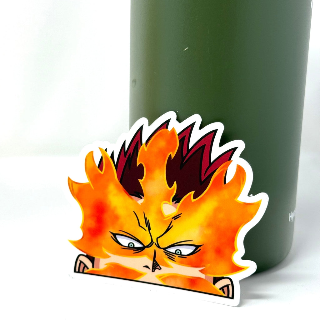 Endeavor sticker from My Hero Academia for JDM cars and laptops.