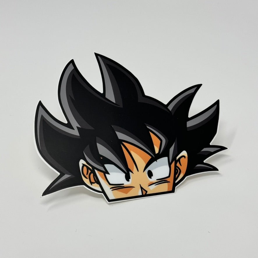 Anime fan sticker featuring Goku’s iconic fighting stance.