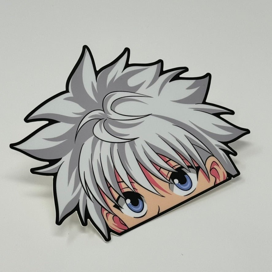 Anime fan sticker featuring Killua’s electric energy.