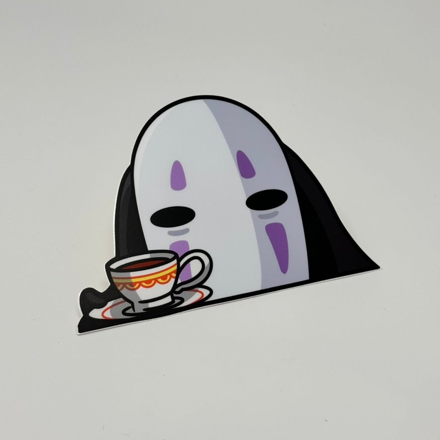 Anime fan sticker featuring No Face’s enigmatic design.