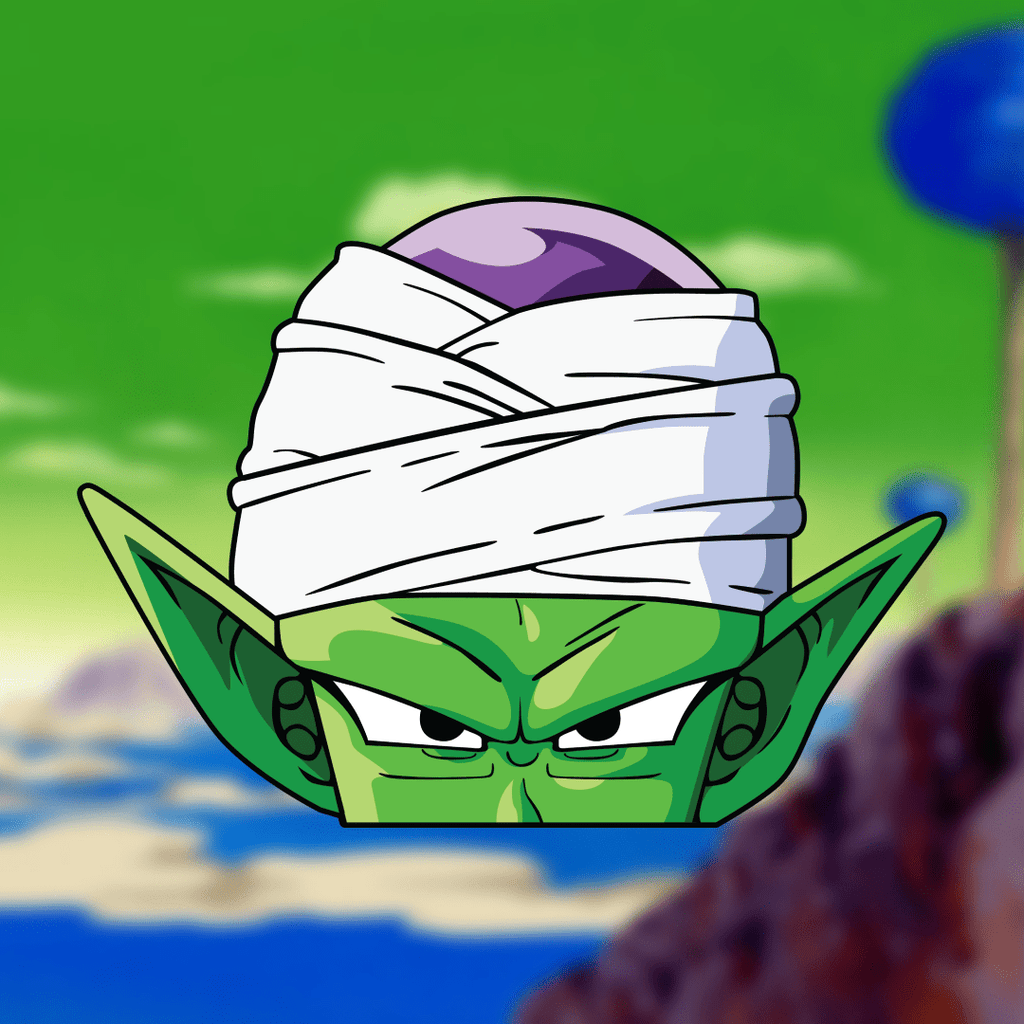 Anime fan sticker featuring Piccolo’s powerful and wise design.