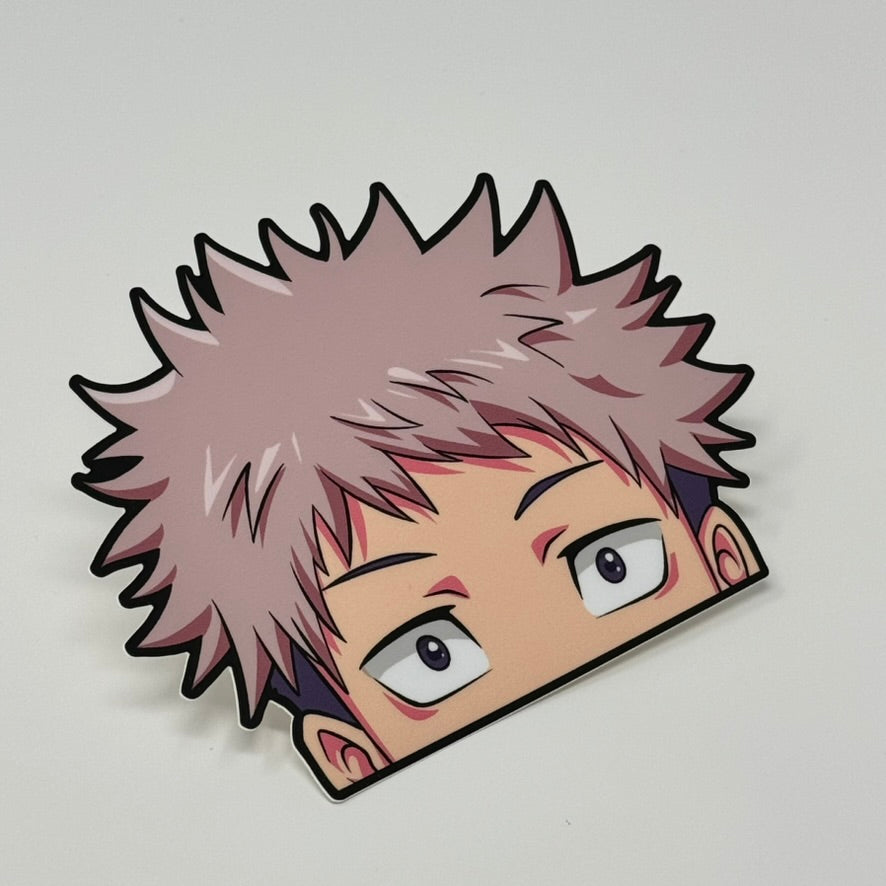 Yuji Itadori JDM car sticker from Jujutsu Kaisen, bold and durable.