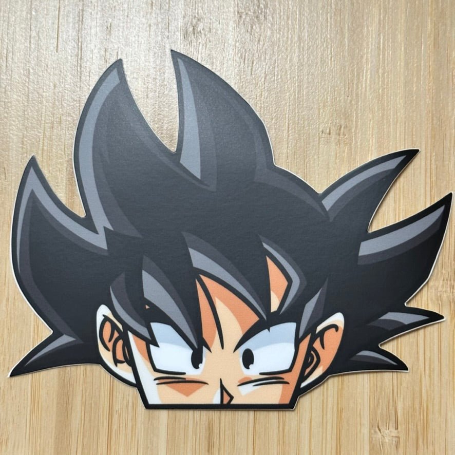 Goku JDM car sticker from DBZ, dynamic and durable.