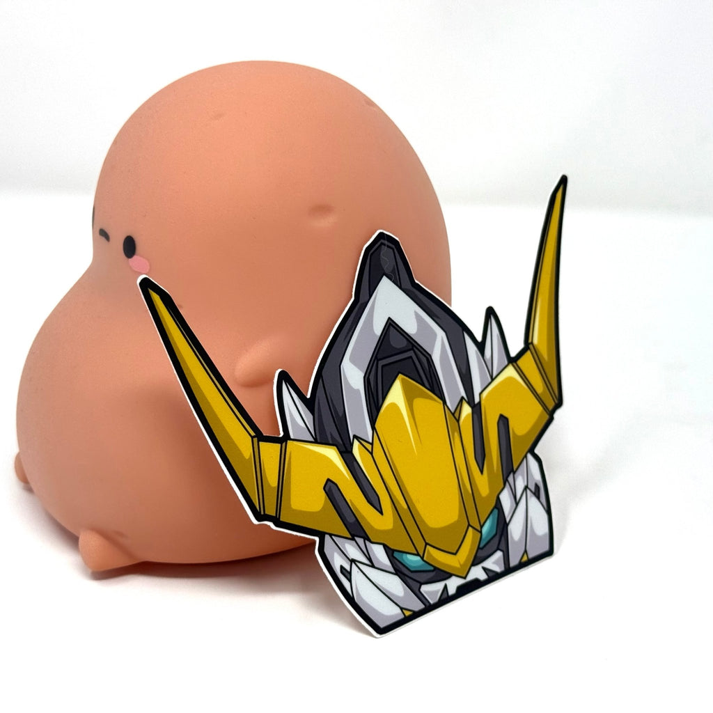 Exclusive Gundam Barbatos anime sticker for cars and laptops.