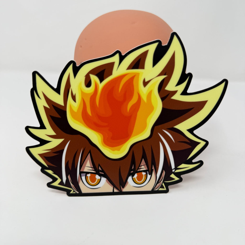 Exclusive Hitman Reborn Tsuna anime sticker for fans of shonen anime.