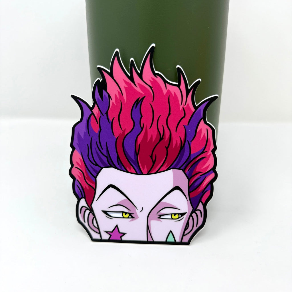 Exclusive Hunter x Hunter Hisoka anime sticker for anime fans.