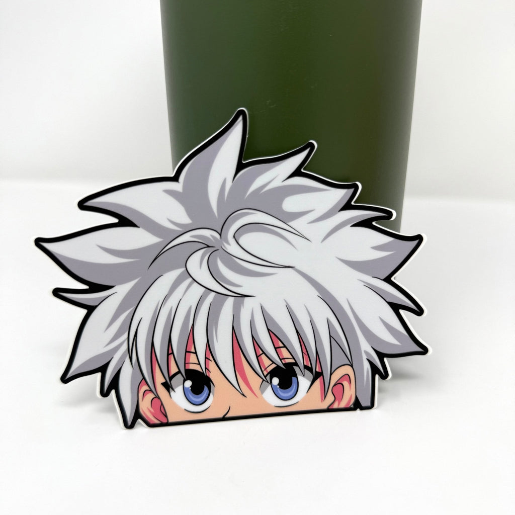 Killua Zoldyck sticker from Hunter x Hunter for JDM cars and laptops.