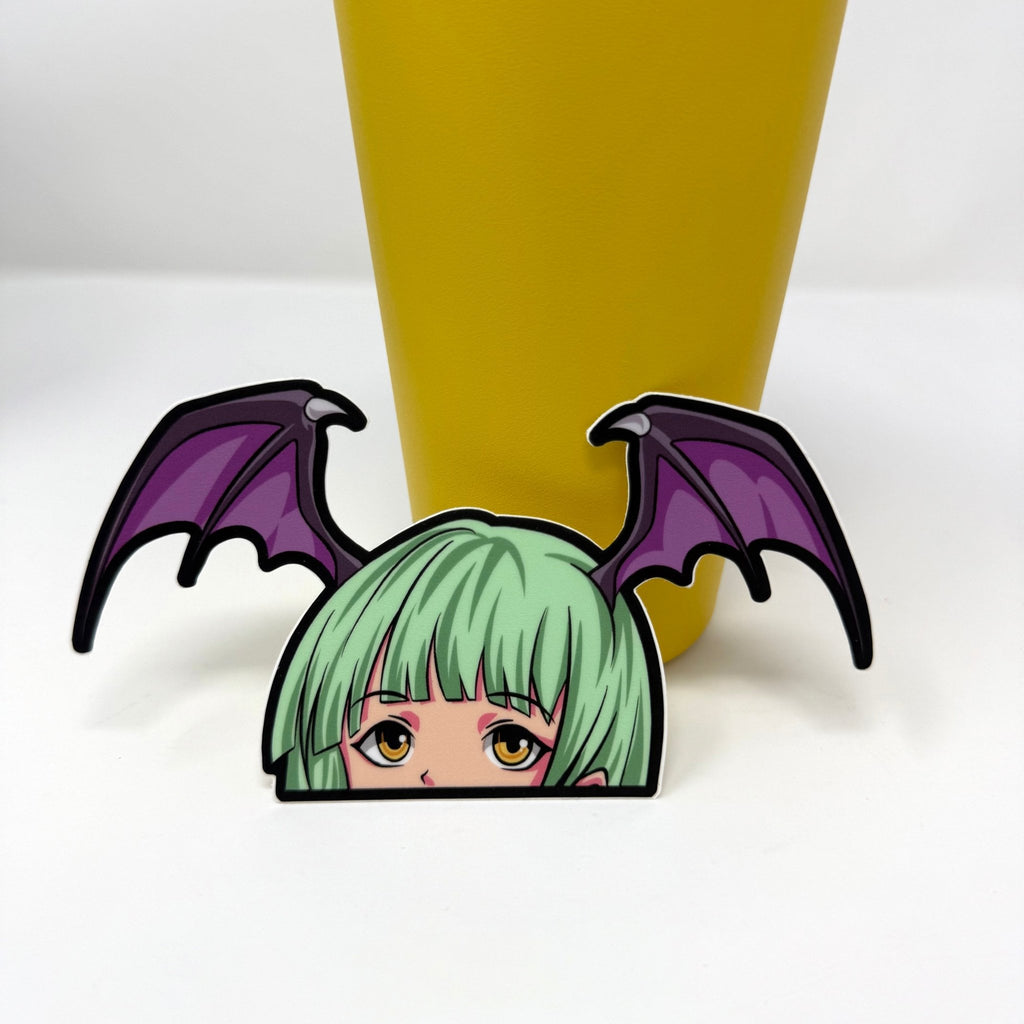 Morrigan Aensland sticker from Darkstalkers for JDM cars and laptops.