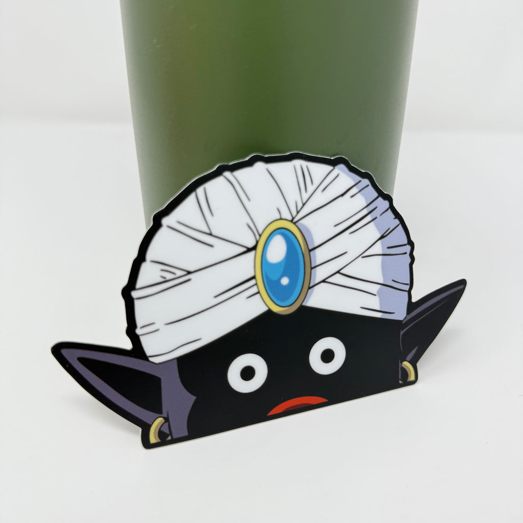 Mr. Popo JDM car sticker, bold and serene, from Dragon Ball Z.