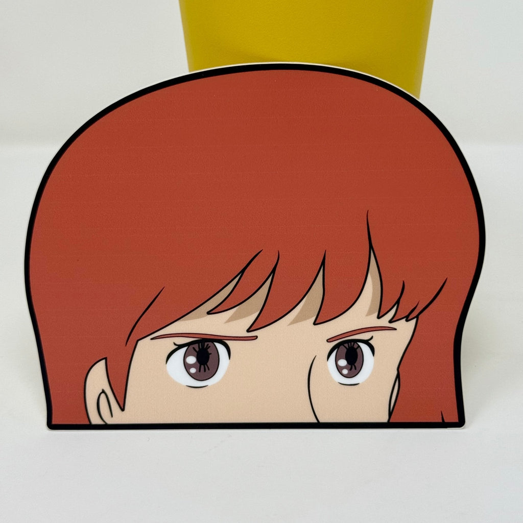 Nausicaä peeker sticker featuring her auburn hair and gentle expression from Valley of the Wind