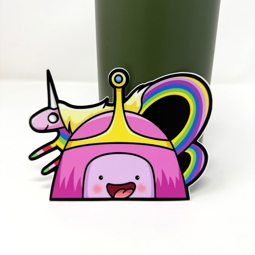 Princess Bubblegum sticker from Adventure Time for JDM cars and laptops.