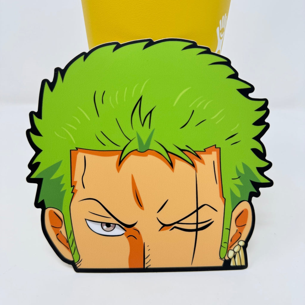 Roronoa Zoro sticker from One Piece for JDM cars and laptops.