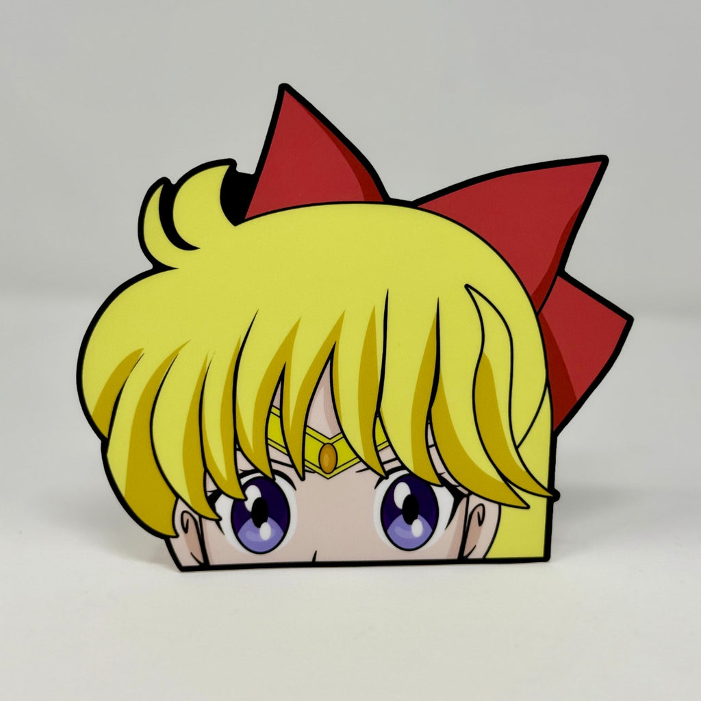 Classic 90s anime vinyl decal with Sailor Venus perfect for car windows and laptops