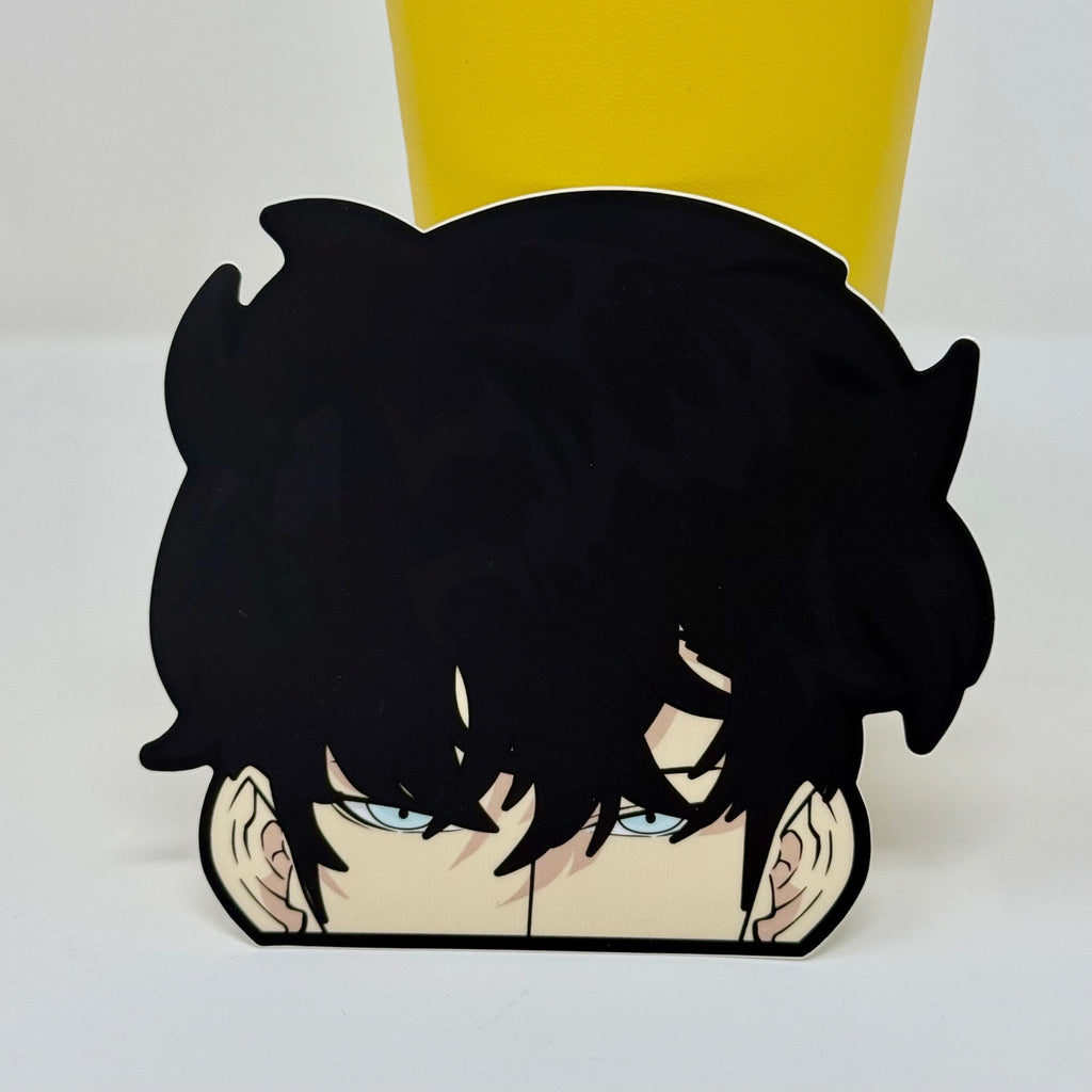 Premium Solo Leveling vinyl decal showcasing the shadow monarch with powerful presence
