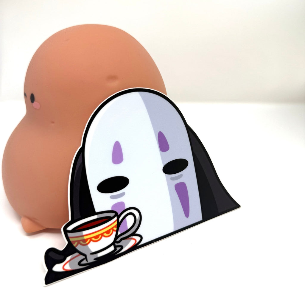 Exclusive Spirited Away No Face anime sticker for Studio Ghibli fans.