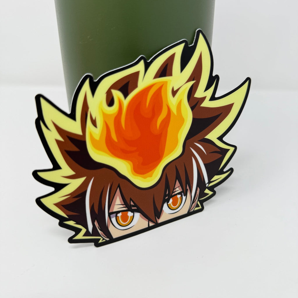 Tsuna JDM car sticker, bold and dynamic, from Hitman Reborn.