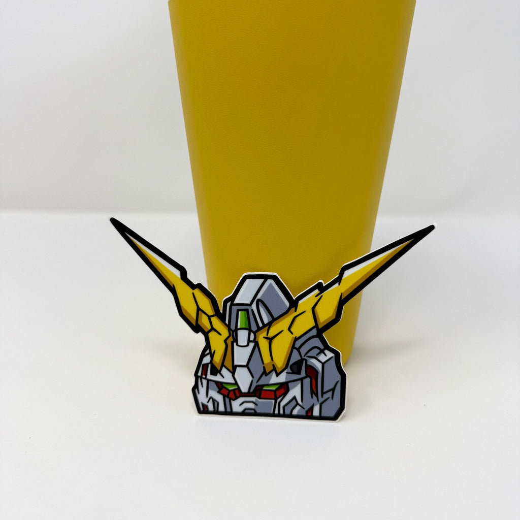 Unicorn Gundam JDM car sticker, bold and durable, from Gundam Universe.