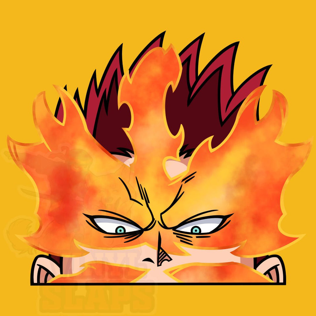 My Hero Academia Endeavor peeker sticker, perfect for collectors.