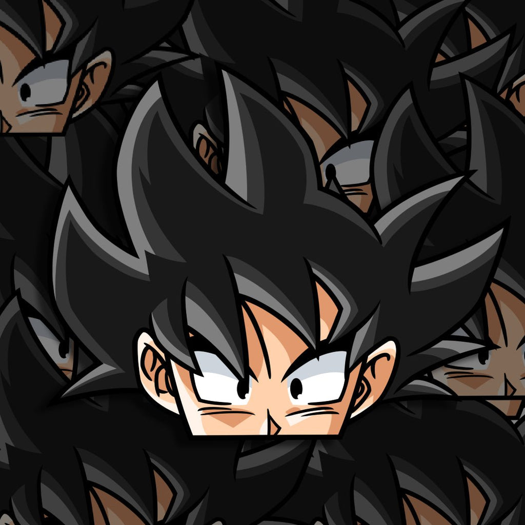 Dragon Ball Z Goku peeker sticker, perfect for collectors.