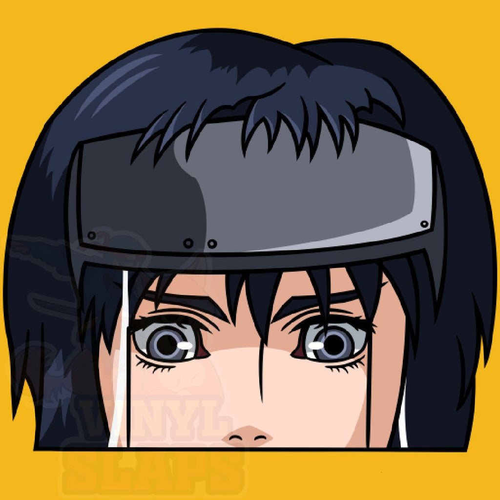 Ghost in the Shell Kusanagi peeker sticker, perfect for collectors.