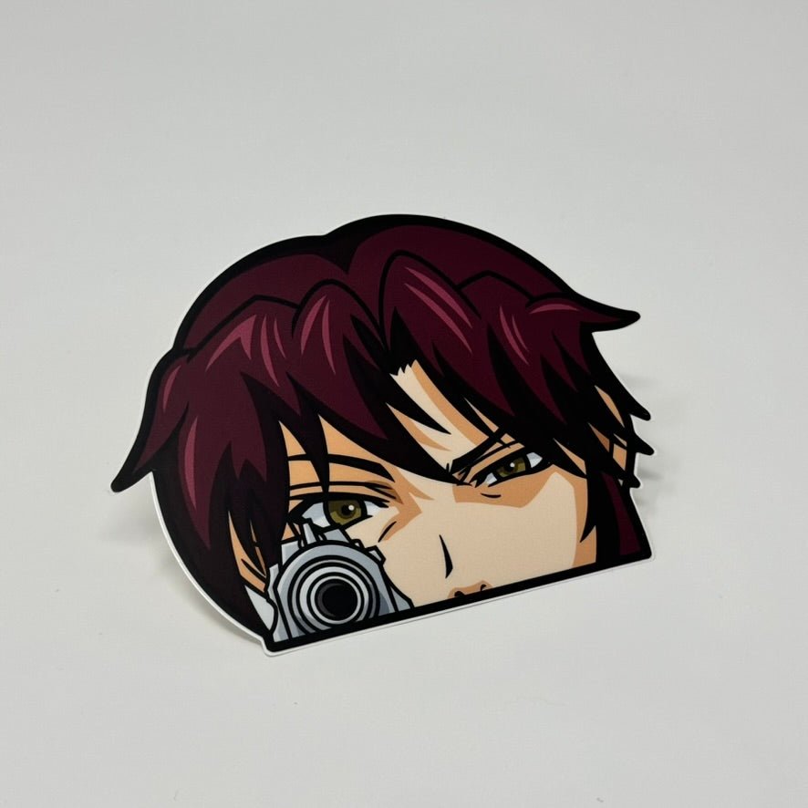 Anime fan sticker featuring Revy’s fearless dual-wielding design.