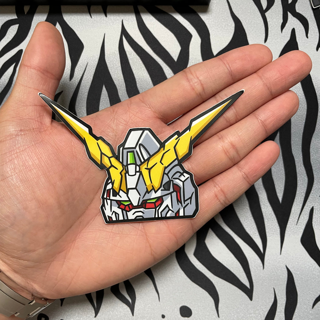 Dynamic Unicorn Gundam vinyl decal, ideal for anime car enthusiasts.