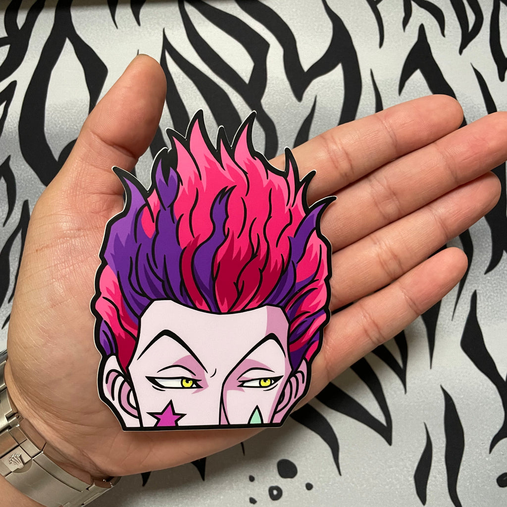 Hisoka JDM car sticker from Hunter x Hunter, bold and durable.