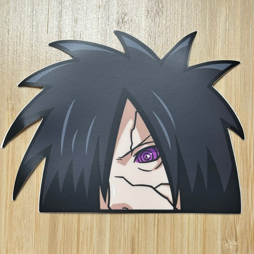 Naruto Shippuden Madara peeker sticker, perfect for collectors.